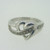 Sterling Silver Heart Diamond Accent Ring Size 7