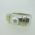 Sterling Silver White Cultured Pearl with Gold Accents Ring Size 7