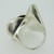 Sterling Silver Large Statement Fashion Wavy Ribbon Ring Size 8 1/2