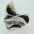 Sterling Silver Large Statement Fashion Wavy Ribbon Ring Size 8 1/2