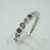 10k White Gold Ruby July Birth Stone Stackable Band Ring Size 7 1/4