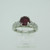 18k White Gold Kirk Kara 1.12ct Ruby Ring with .18ct TW Diamond Accents Size 6 3/4
