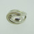 Sterling Silver Contemporary Statement Button Loop Ring Size 6 1/2