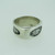 Sterling Silver Triangular Comfort Abstract Design Ring Size 9 1/2