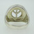 Sterling Silver Large Statement Cut Out Peace Design Ring Size 8 1/2
