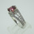 14k White Gold 1.43ct Ruby Ring with .58ct TW Diamond Accents Size 6 3/4