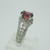14k White Gold 1.43ct Ruby Ring with .58ct TW Diamond Accents Size 6 3/4