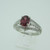14k White Gold 1.43ct Ruby Ring with .58ct TW Diamond Accents Size 6 3/4