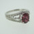 14k White Gold 1.43ct Ruby Ring with .58ct TW Diamond Accents Size 6 3/4
