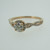 14k Rose Gold .34ct Round Brilliant Cut Diamond Ring Twist Band and Halo Accent with Bands Ring Size 7 