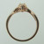 14k Rose Gold .34ct Round Brilliant Cut Diamond Ring Twist Band and Halo Accent with Bands Ring Size 7 