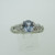 18k White God .89ct Sapphire Ring with .43ct TW Diamond Accents Size 6 3/4