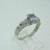 18k White God .89ct Sapphire Ring with .43ct TW Diamond Accents Size 6 3/4