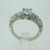 18k White God .89ct Sapphire Ring with .43ct TW Diamond Accents Size 6 3/4
