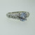 18k White God .89ct Sapphire Ring with .43ct TW Diamond Accents Size 6 3/4