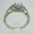 14k White Gold Approx .50ct Princess Cut Diamond Ring with Diamond Accents Size 5 1/2