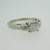 14k White Gold Approx .50ct Princess Cut Diamond Ring with Diamond Accents Size 5 1/2