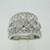 14k White Gold Approx 2.0ct TW Round Brilliant Cut Diamond Band Size 6 3/4