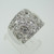 14k White Gold Approx 2.0ct TW Round Brilliant Cut Diamond Band Size 6 3/4
