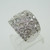 14k White Gold Approx 2.0ct TW Round Brilliant Cut Diamond Band Size 6 3/4