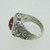 Sterling Silver Red Synthetic Ruby Ring Size 7
