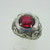 Sterling Silver Red Synthetic Ruby Ring Size 7