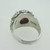 Sterling Silver Red Synthetic Ruby Ring Size 7
