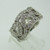 14k White Gold Approx 1.0 to 1.50ct TW Diamond Heart Infinity Ring Size 7 3/4