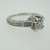 14k White Gold .87ct Round Brilliant Cut Diamond Ring with Diamond Accents Size 6 1/2 