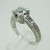 14k White Gold .87ct Round Brilliant Cut Diamond Ring with Diamond Accents Size 6 1/2 
