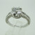 14k White Gold .87ct Round Brilliant Cut Diamond Ring with Diamond Accents Size 6 1/2 