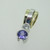 14K Two Tone Gold Tanzanite Diamond Slide Pendant
