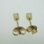 14K Yellow Gold Garnet Cluster Circle Earrings