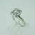 Vintage 14k White Gold Approx 1.10ct Round Brilliant Cut Diamond Solitaire Ring Size 4 3/4