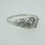 Vintage 18k White Gold .69ct Round European Cut Diamond Ring with Diamond and Filigree Size 6 3/4