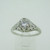 Vintage Platinum .59ct Round Brilliant Cut Diamond Solitaire Ring with Filigree Accents Size 7 1/2