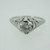 Vintage Platinum .59ct Round Brilliant Cut Diamond Solitaire Ring with Filigree Accents Size 7 1/2