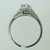 Vintage Platinum .59ct Round Brilliant Cut Diamond Solitaire Ring with Filigree Accents Size 7 1/2