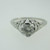 Vintage Platinum .59ct Round Brilliant Cut Diamond Solitaire Ring with Filigree Accents Size 7 1/2