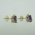 14K Yellow Gold Amethyst & Diamond Accent Oval Stud Earrings 