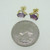 14K Yellow Gold Amethyst & Diamond Accent Oval Stud Earrings 