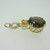14K Yellow Gold Smoky Quartz Citrine Geometric Pendant