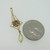 Vintage 10K Yellow Gold Lavalier Pendant with Faux Pearl and Pink Stone 