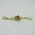 Vintage 10K Yellow Gold Lavalier Pendant with Faux Pearl and Pink Stone 