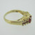 14K Yellow Gold Ruby & Diamond Ring Size 6.5 