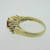 14K Yellow Gold Ruby & Diamond Ring Size 6.5 