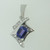 14k White Gold 3.95ct Tanzanite Pendant with Approx 1.50ct TW Diamond Accents