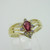 14K Yellow Gold Ruby with Diamond Accents Ring Enhancer Size 5.75