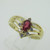 14K Yellow Gold Ruby with Diamond Accents Ring Enhancer Size 5.75