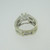 14k White Gold Approx 1.0ct Princess Cut Diamond Ring with Wedding Band Enhancer Ring Size 4 1/2 